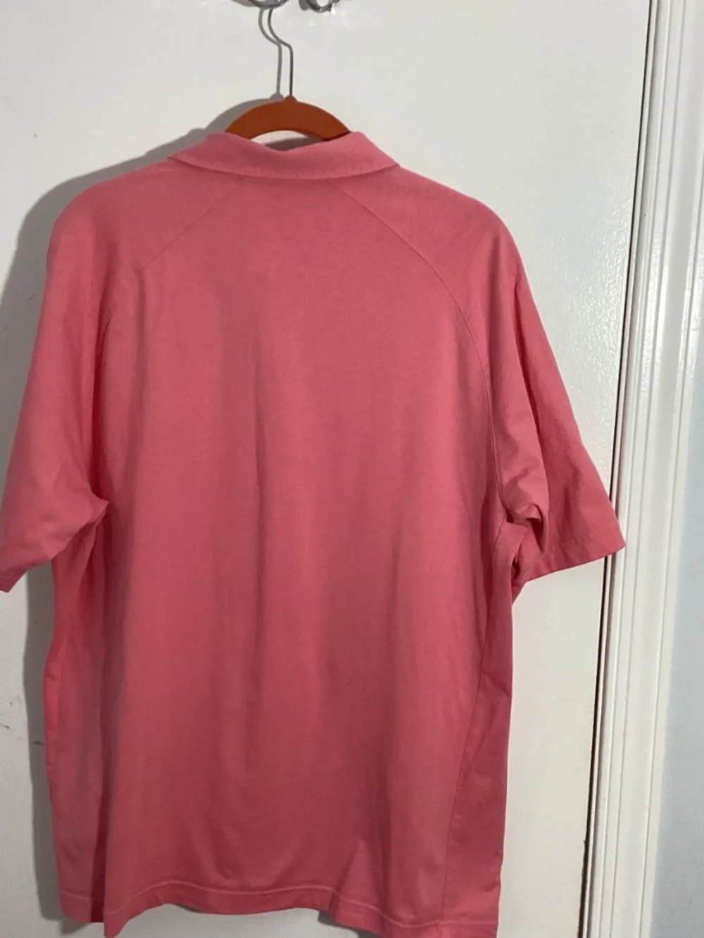 BROOKS BROTHERS 346 LARGE ORIGINAL FIT SALMON PINK POLO SHIRT SHORT SLEEVE - Picture 3 of 8